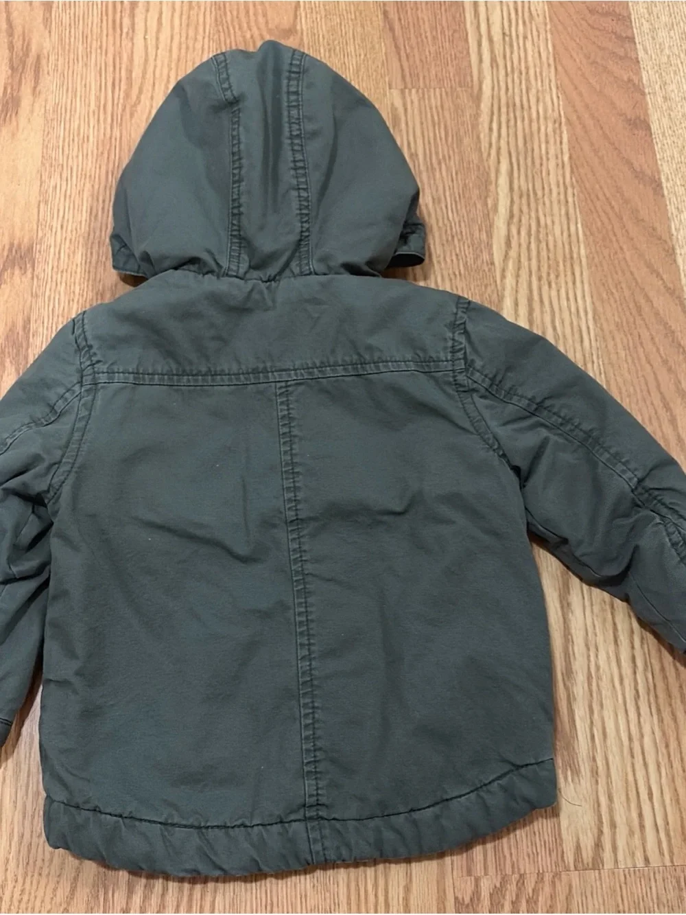 OshKosh B'gosh Olive Sherpa fleece lined Hooded coat